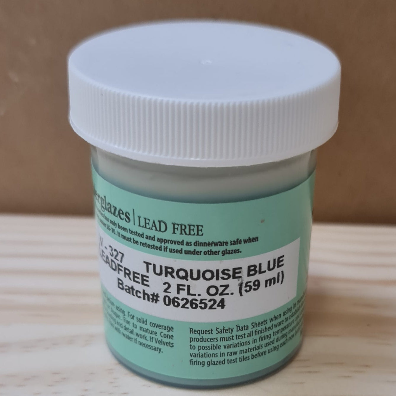 Amaco Velvet Brush-On Underglaze: Turquoise Blue 59ml