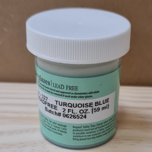 Amaco Velvet Brush-On Underglaze: Turquoise Blue 59ml