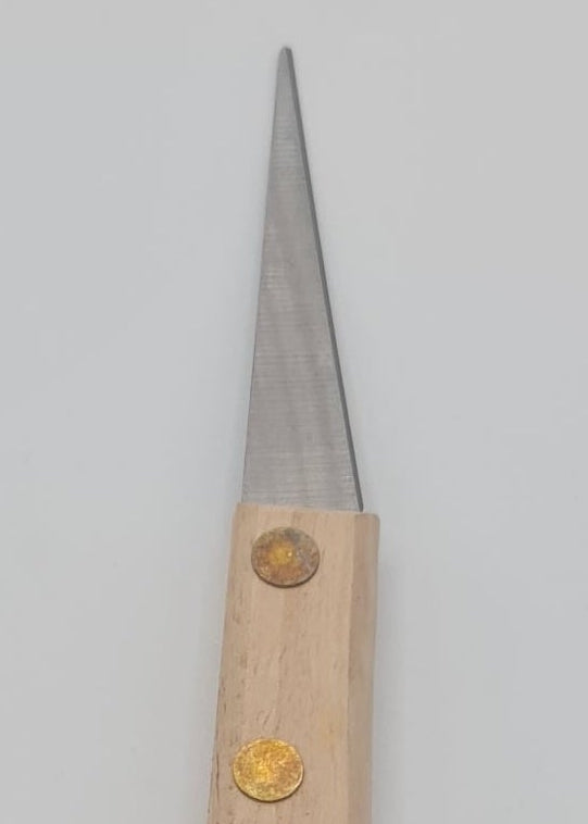 Wooden handled pottery knife