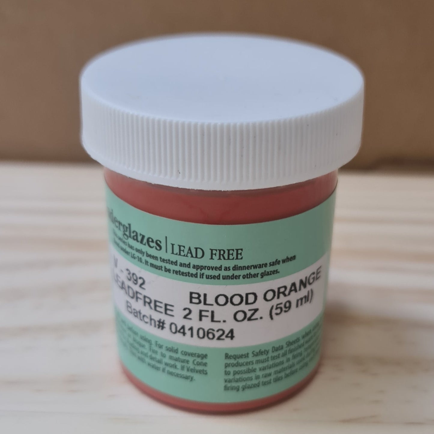 Amaco Velvet Brush-On Underglaze: Blood Orange 59ml