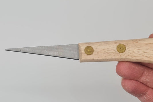 Wooden handled pottery knife