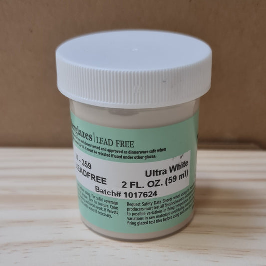 Amaco Velvet Brush-On Underglaze: White 59ml