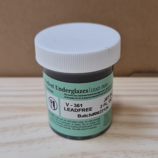 Amaco Velvet Brush-On Underglaze: Jet Black 59ml