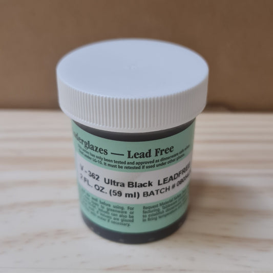 Amaco Velvet Brush-On Underglaze: Ultra Black 59ml