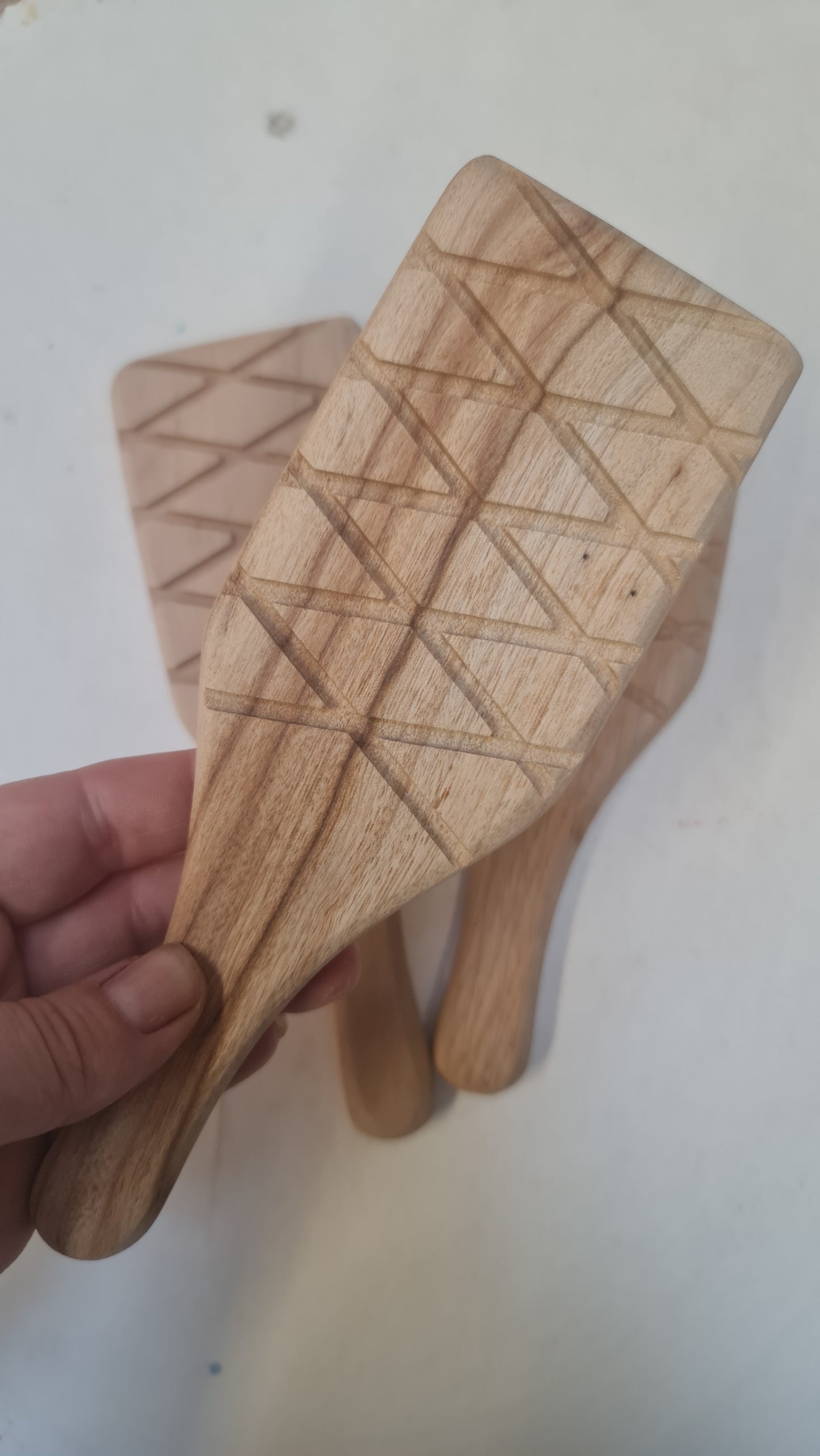 Double sided wooden paddle