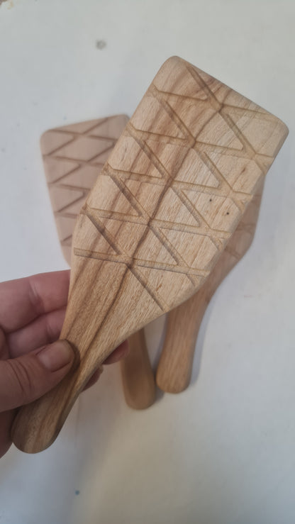 Double sided wooden paddle