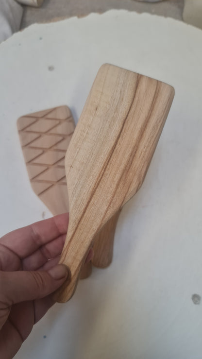 Double sided wooden paddle