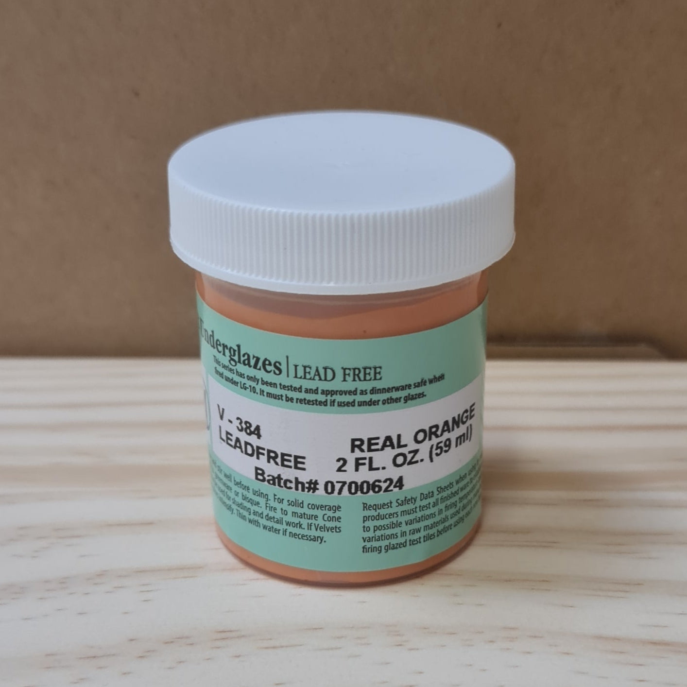 Amaco Velvet Brush-On Underglaze: Real Orange 59ml