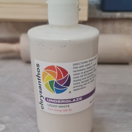 Chrysanthos White underglaze